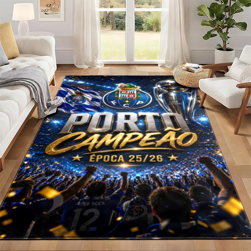 Tapete FC Porto Capacho para Sala de Estar ou Quarto Tapete Protetor Sob Cadeira Decoração de Escritório Presente de Natal Presente de Aniversário