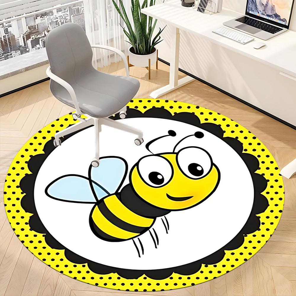 1 Stück Bienen-Druck Stuhlteppich für das Büro Maschinenwaschbarer Teppich für das Büro, Gutes Geschenk für Familie oder Freunde yy251225199