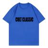 Cult Classic Vintage Black and White Bold Letter Printed High Street T-Shirt Cotton Graphic Tee Unisex Unisex Summer Streetwear