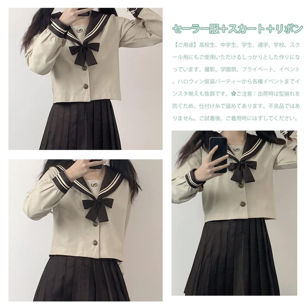 Sailor Authentic High School Two Long Sleeves and Short Sailor Bow JK School Pleated Bow Class Kansai School British High School Junior High School
