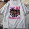 Your Dad Is My Cardio Tshirt Daddy Swan Tee Shirt Unisex Women Graphic Printed Tshirt Crewneck Loose Tops Fashion Clothes