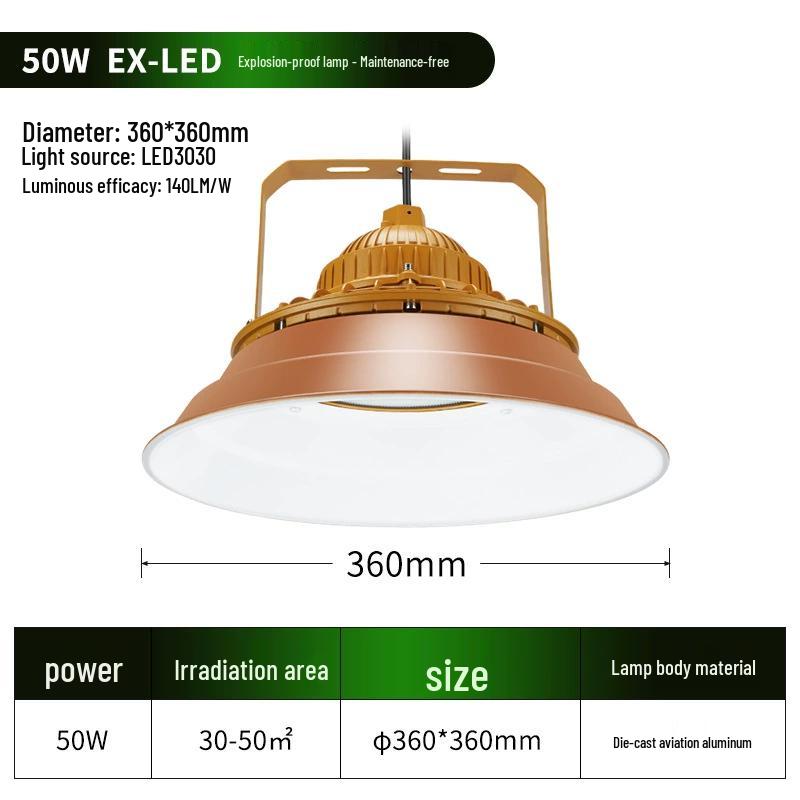 Weibaidan LED Explosion-Proof Three-Proof Industrial Pendant Light