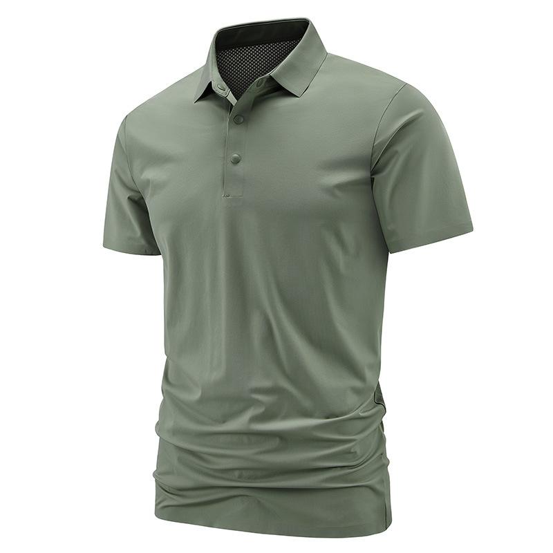 Male Basic Polo Shirt Slim Breathable Shirts for Men Lightweight Tops New Men's Short Sleeve T Shirts