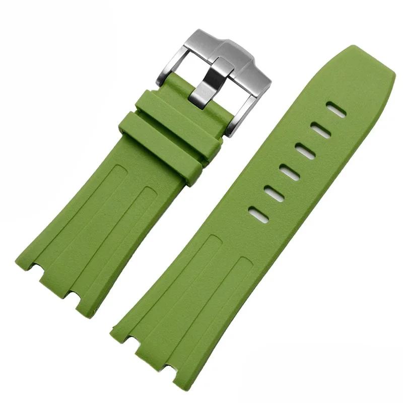 Silikon-Uhrenarmband für AP Audemars und Piguet Gummi-Uhrenarmband Royal Oak Offshore 26400 Wasserdicht Schweißfest Uhrenarmband 28