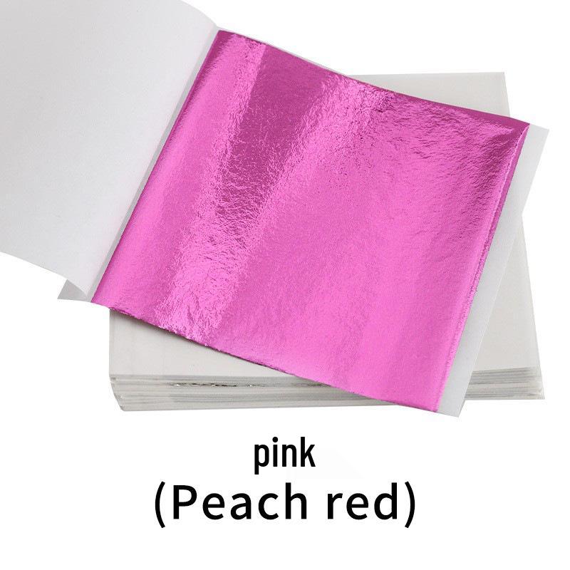 Imitation Gold Leaf Paper 9cm DIY Gilding, Decorative Sheets - 50 Sheets, Various Colors