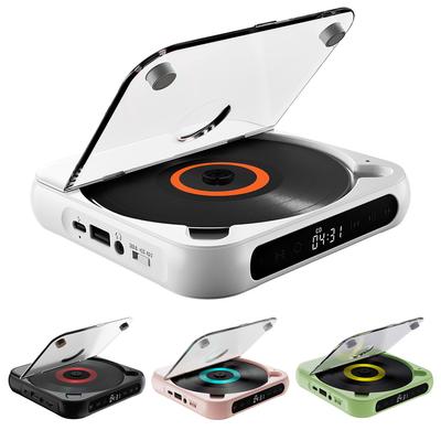 Bluetooth CD Çalar LCD Ekran Araba CD Çalar Taşınabilir Müzik CD Çalar AB Tekrar 1200 MAh Pil Arkadaş Aile Öğrenci İçin