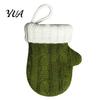 Knitted Hanging Decoration Mini Christmas Mitten Ornaments, Xmas Glove Decor, Festive Tableware Flatware Party Supplies Holders, Knit Pendants