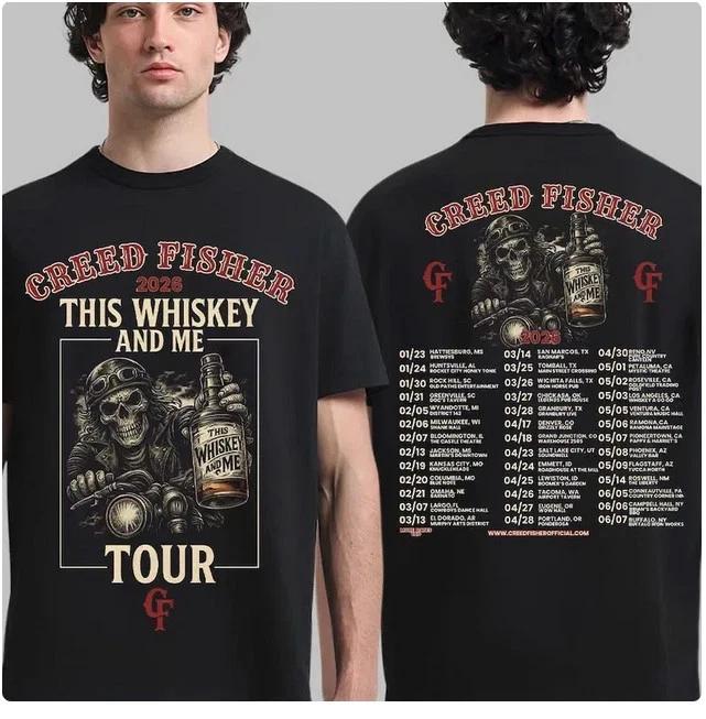 Графическая унисекс футболка для концерта  Country Whiskey Tour 2026  4XL