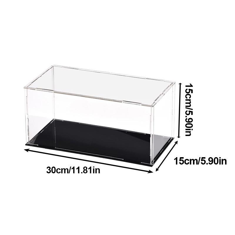 Акриловая витрина разных размеров для коллекционных предметов Сборная прозрачная акриловая коробка Защитная витрина для фигурок Организация игрушек 30*15*15cm