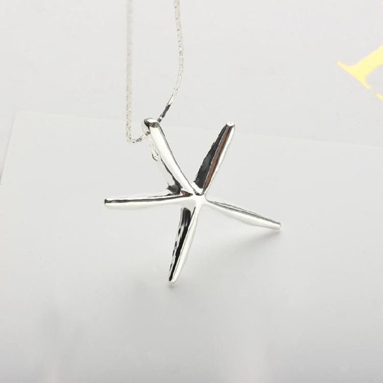 Starfish Pendant Choker Alloy Material Neck Jewelry Party Jewelry Beach Jewelry