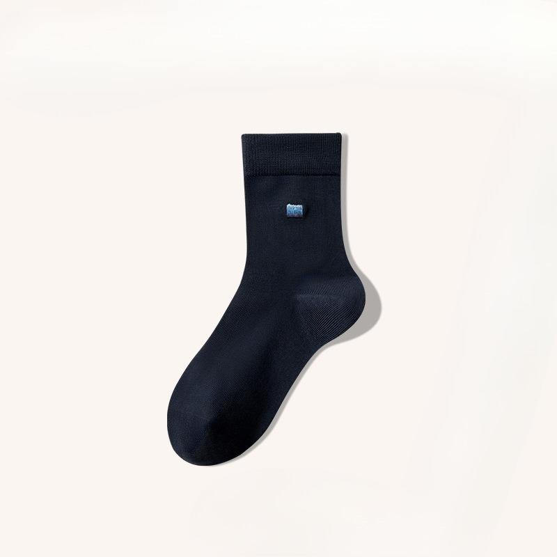 Men's Cotton Socks, Pure Cotton Mid-calf Socks, Thick and Warm Long Calf Socks for Autumn and Winter, All Cotton