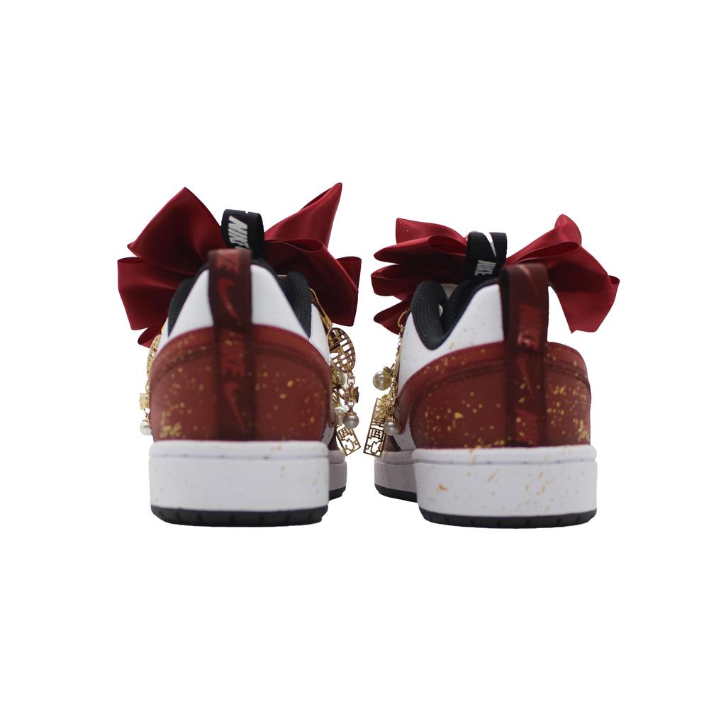 Nike Court Borough Perfect Match 1 Low Top Skateboard Shoes Women's Scarlet CT3964-100(Team283-1)