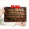 Vintage Französisches Zitat Blechschild Metall Wandkunst Rustikales Schild 7x11 Zoll