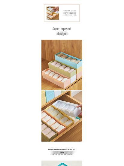 Organizzatore per Cassetto Biancheria Intima e Calzini: Scatola portaoggetti in plastica per armadi e dormitori