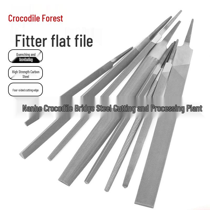 Flat Head Steel File Set, Coarse/Medium/Fine, Pointed Tip, Woodworking Accessories 4 inch Fine Tooth Flat End