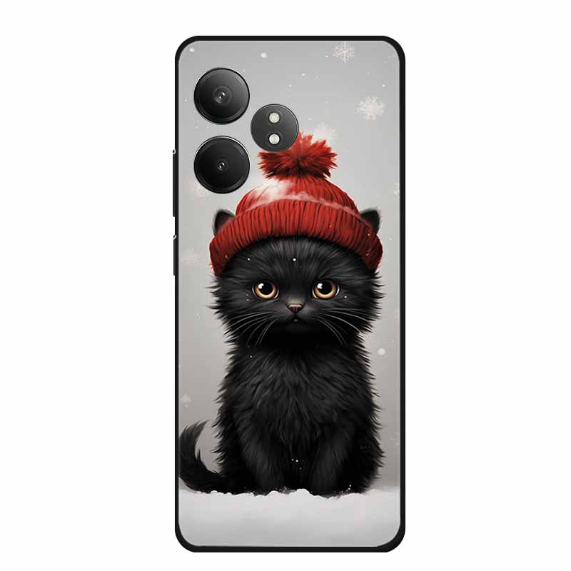 

For Realme GT 6 Case G T 6 Phone Cover Black Silicone Soft Phone Case For Realme GT6 Back Cover Cases 6.78 RealmeGT 6 Bag Coque Realme GT 6