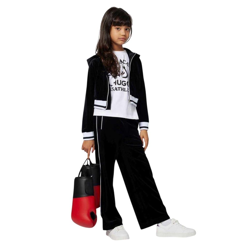 Hugo Kinder/Jungen Streifen-Detail Weiter Bein Jogginghose