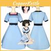Stylish Steins Gate Shiina Mayuri Cosplay Costume Women Charming Blue Dress With Hat