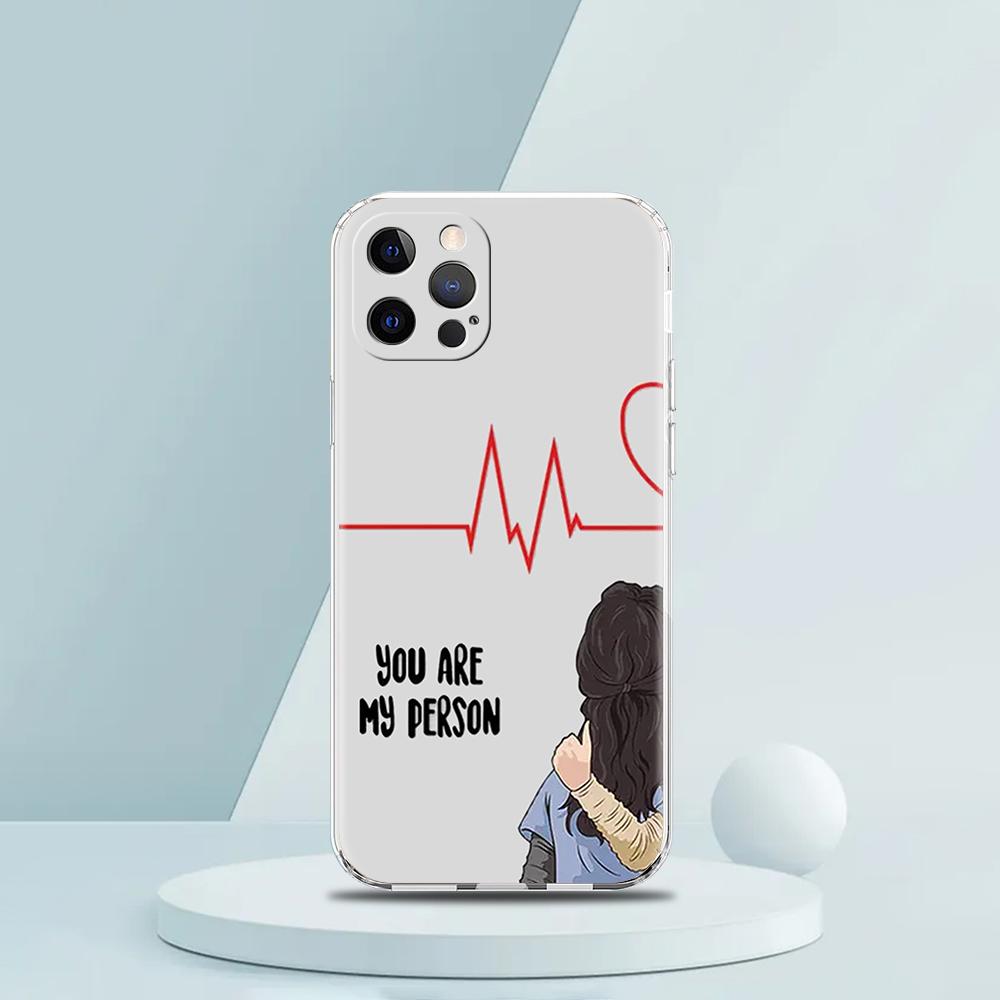Greys Anatomy You Are My Person Luxury Phone Case For iPhone 16 15 14 13 12 11 Pro Max XS X XR SE 7 8 Plus soft Clear Cover