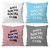 ANTI SOCIAL SOCIAL CLUB Cushion Cover Pattern Printed Pillowcase for Living Room Sofa Cushion Cover & Bedroom Decor