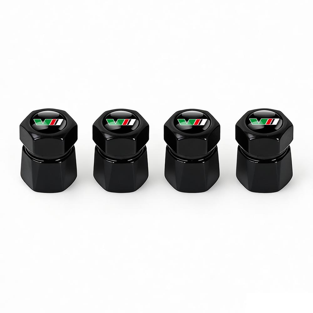 WFDZ5 New 4Pcs Car Wheel Tire Valve Caps Air Stem Covers Accessories For Skoda Octavia MK2 MK3 2 3 A7 Fabia Karoq Kodiaq VII Rapid VRS