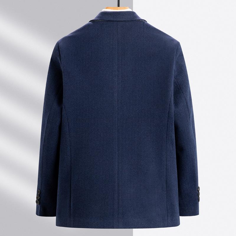 Woolen Blazer Jacket Men's Spring Autumn Casual Suit Fashion Men's Woolen Blazer Coat