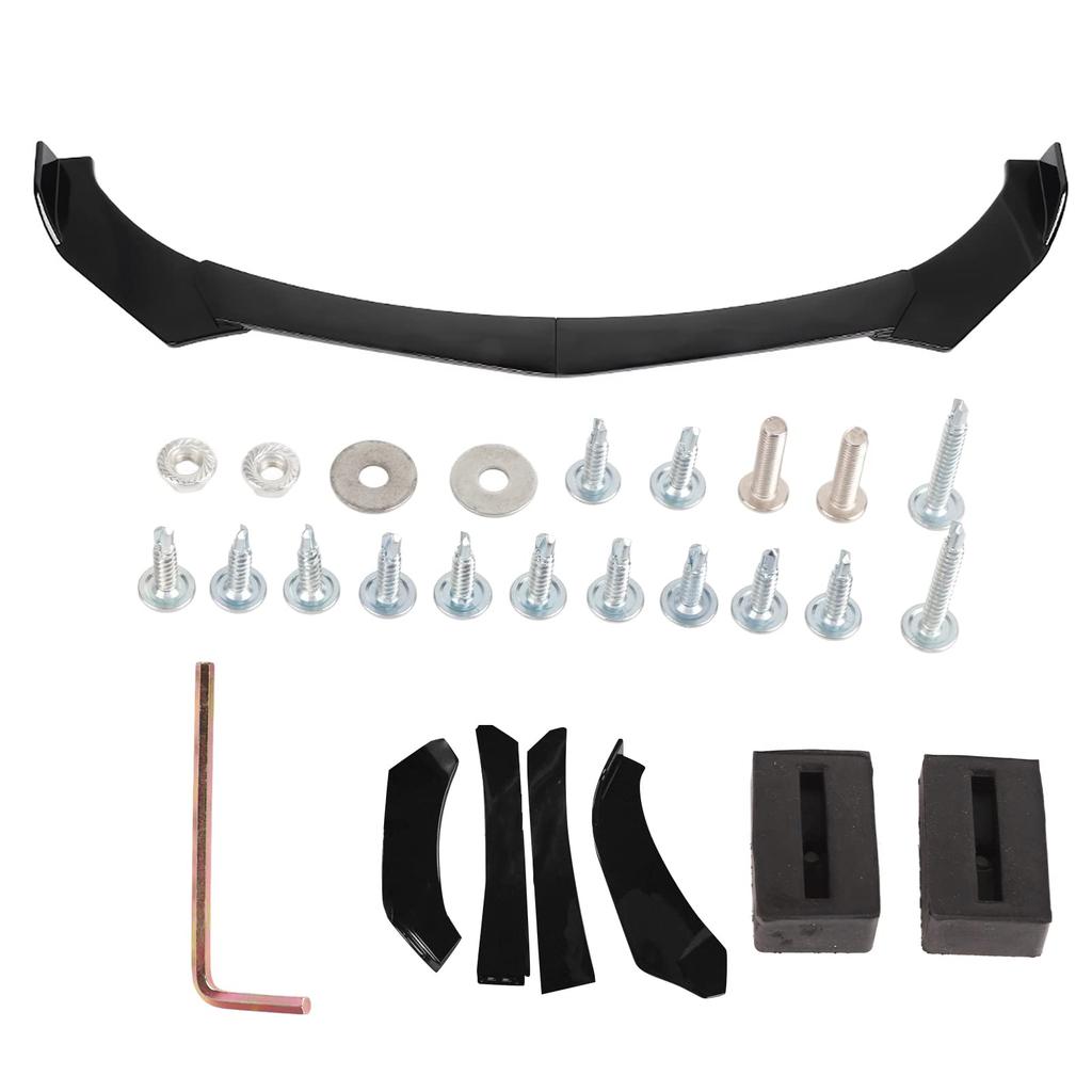 Universal Lip Body Kit for Cars Glossy Black ABS Front Lip Split Body Kit Spoiler Glossy Black Fits Universal