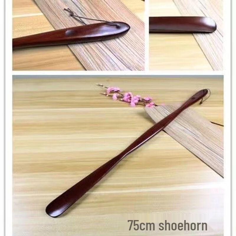 Premium Long Handle Walnut Wood Shoehorn
