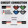 Motorcycle Car Tail Light 12 LED Triangular Brake Light Flash Warning Light Reverse Safety Parking Strobe Modified Accessories