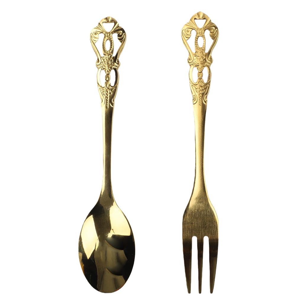 2pcs/set Spoon Charm Coffee Fine And Retro Texture Fruit