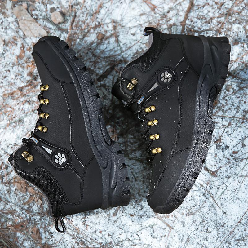 New Fashion Brand Warm Men's Snow Boots Outdoor Sneakers Plus Size Man Winter Plush Boot Waterproof Ankle Boots High Top Shoes