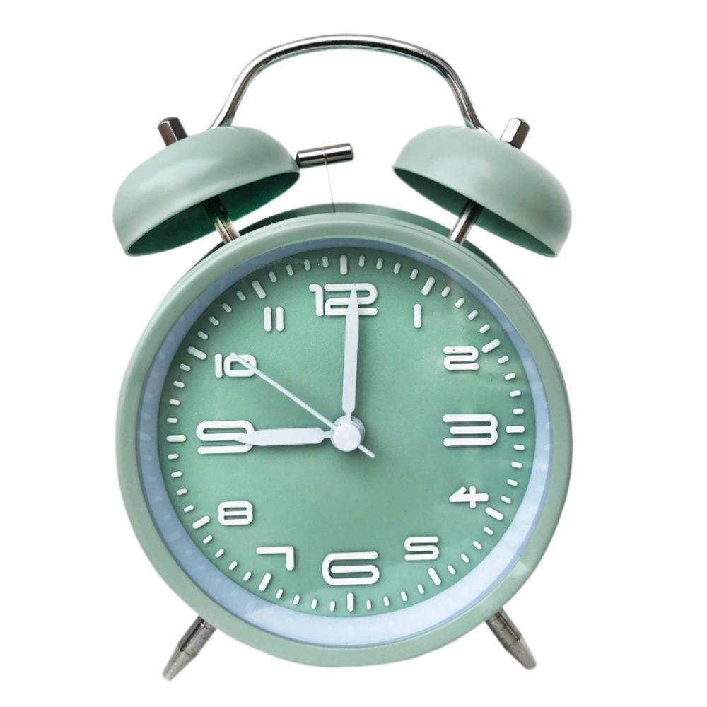 Metal Frame Silent Twin Bell Loud Alarm Clock Luminous Table Clock Student Alarm Clock  Living Room