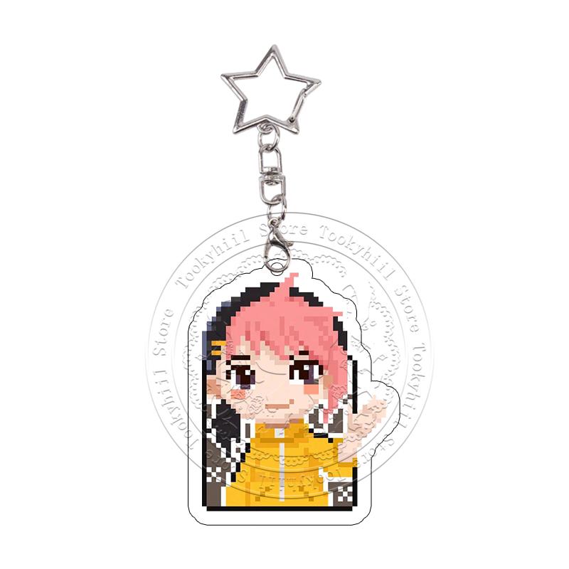Pixel Daemons of The Shadow Realm Acrylic Keychain Exquisite Anime Cartoon Cosplay Props Decor Accessories Characters Role Gift