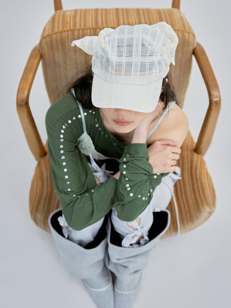 Eosseomnijeu Scarf Cap_Check Cream