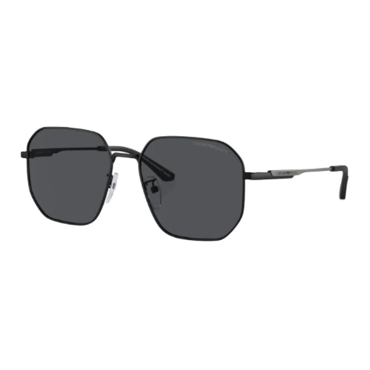 

Emporio Armani Logo Metal Irregular Shape Sunglasses Men sunglasses Black 0EA2154D30018757 57,Black