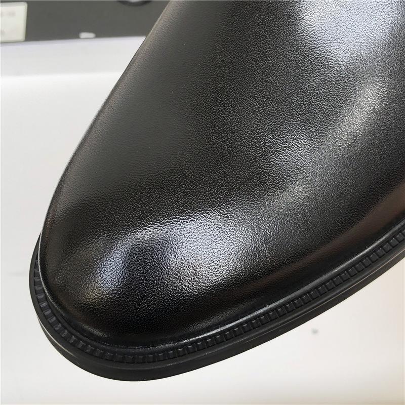 Leather Shoes Men'S Business Dress Leather Breathable British Style Men'S Suit Work Shoes Groom Wedding Shoes Pointed