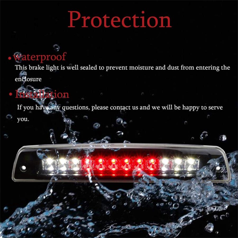 FOR Dodge 94-01 RAM 1500/2500/3500 PICKUP  2-ROWS 24 LEDs THIRD 3RD TAIL BRAKE LIGHT LAMP Black