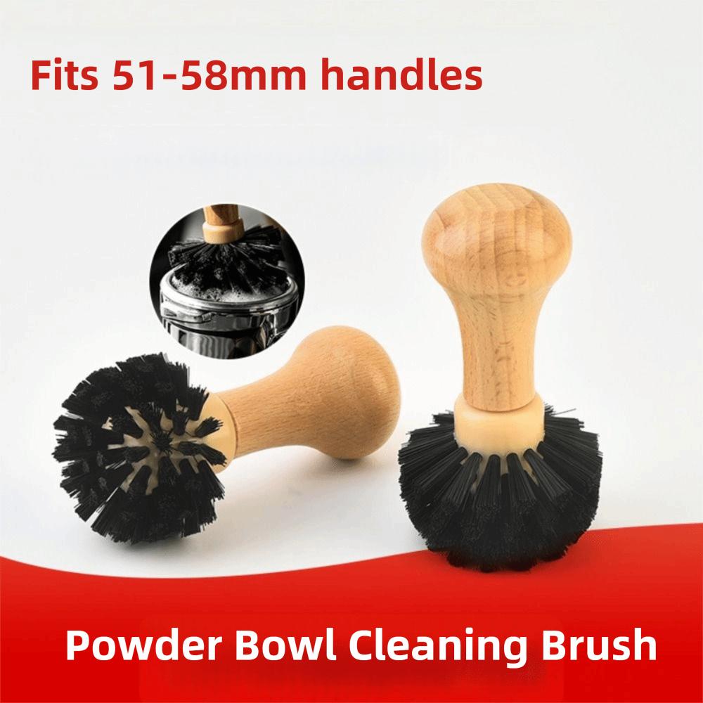 Wooden Handle Coffee Cleaning Brush Espresso Portafilter Cleaning Brush Coffee Grounds