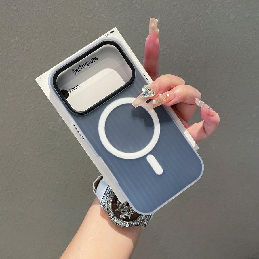 

Беспроводная зарядка 2 в 1 Магнитный чехол для MagSafe Противоударный Двухслойная Защита от пожелтения, Чехол с защитой от отпечатков пальцев для iPhone 17 16 15 14 13 12 11 iPhone 14 чёрный