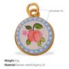 Fashion Enamel Round Brand Pendant Mama Strawberry Love Shape Exquisite Small Pendant