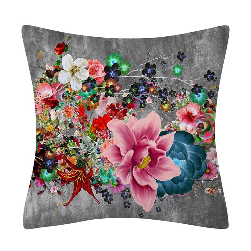 Vintage oil painting style plant print pattern home living room sofa bedroom decoration throw pillow pillowcase