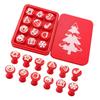 Christmas Craft Seal Set with 12 Holiday Theme for Card Making, Scrapbooking, Journaling and Seasonal Gift Wrap Decoration for