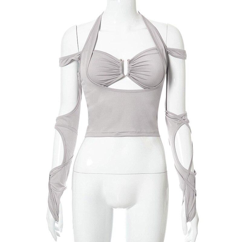 Harajuku Hollow Out Sexy 2022 Blouses Summer Clothes Tshirts for Women Top Female T-shirt Women's T-shirt Crop Tops T Shirt