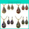 Exquisite Waterdrop Blue Zircon Peacock Pendant Necklace And Earring Set For Christmas Gifts