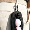 Mini Golf Waist Bag with Clip, Golf Ball Storage Pouch with Tee Holder, Golf Accessory Zipper Bag, Men Women Golfer Gift