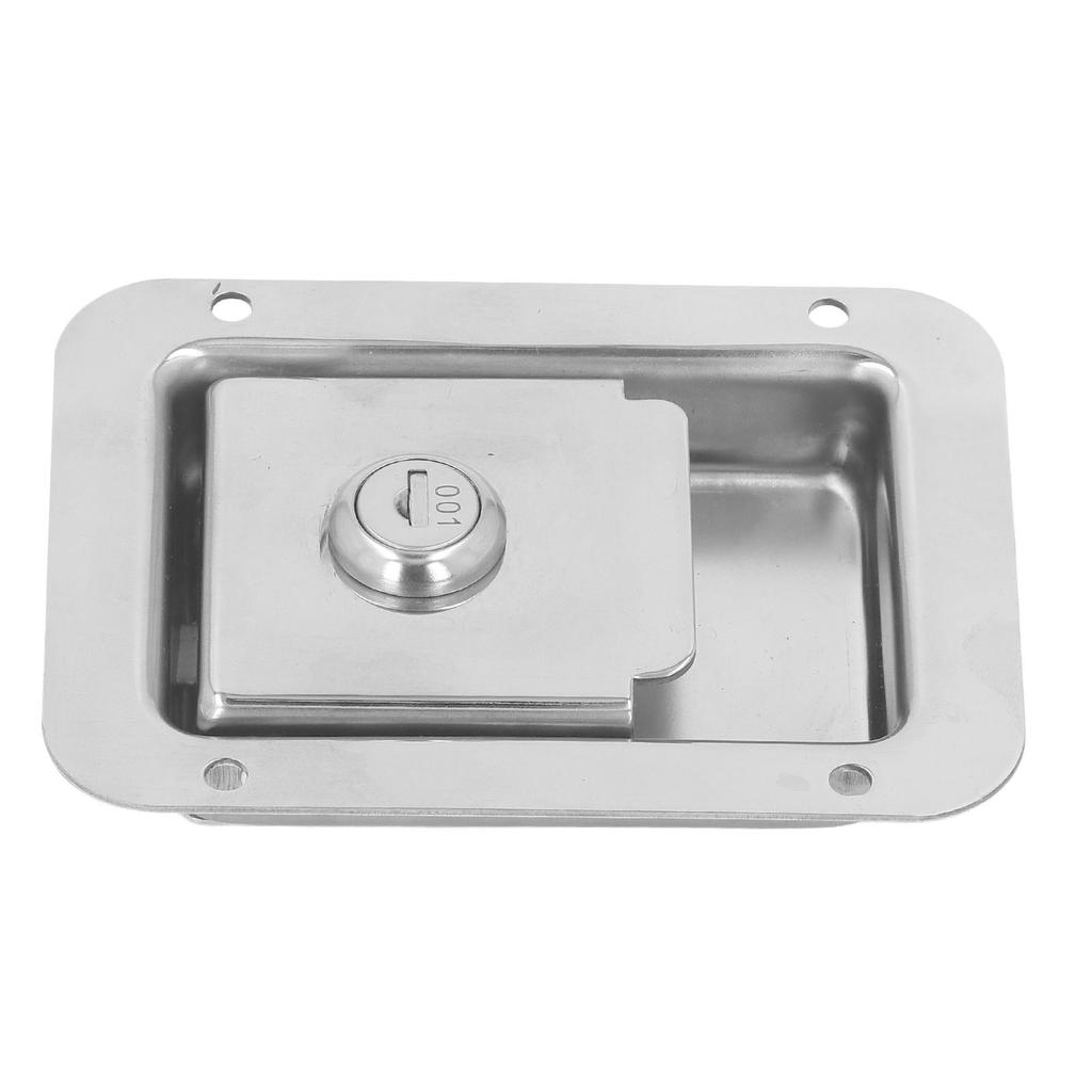 Travel Trailer Lock Stainless Steel Flush Mount Paddle Type Toolbox Lock for Cabinet RV Door