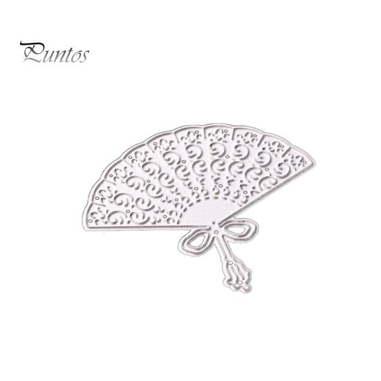 

Веерообразный трафарет для резки, DIY ремесло, скрапбукинг, тиснение, декор для карт серебряный