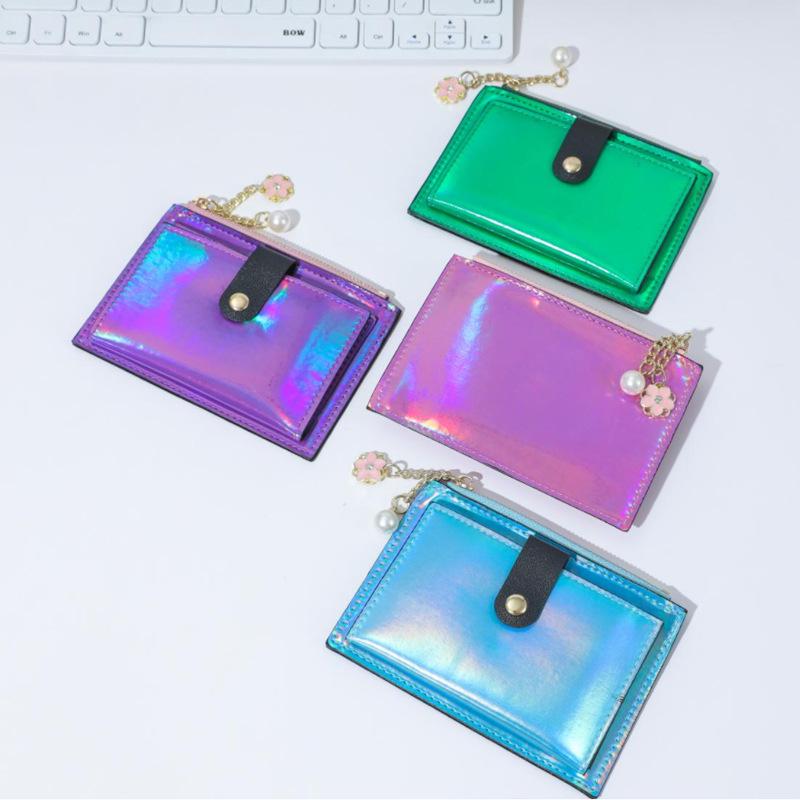 Multi-functional Card Holder & Zipper Coin Purse with Custom Logo & Multi-Card Slots, PU Material.