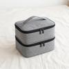 Double-Layer Storage Bag Lightweight Makeup with Handle Boxy for Travel