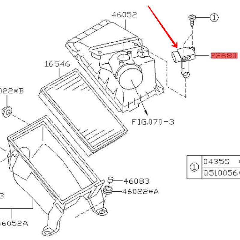 Original 22680-AA310 22680AA310 197400-2090 Luftmassenmesser für Subaru Outback Legacy Forester Impreza Autozubehör